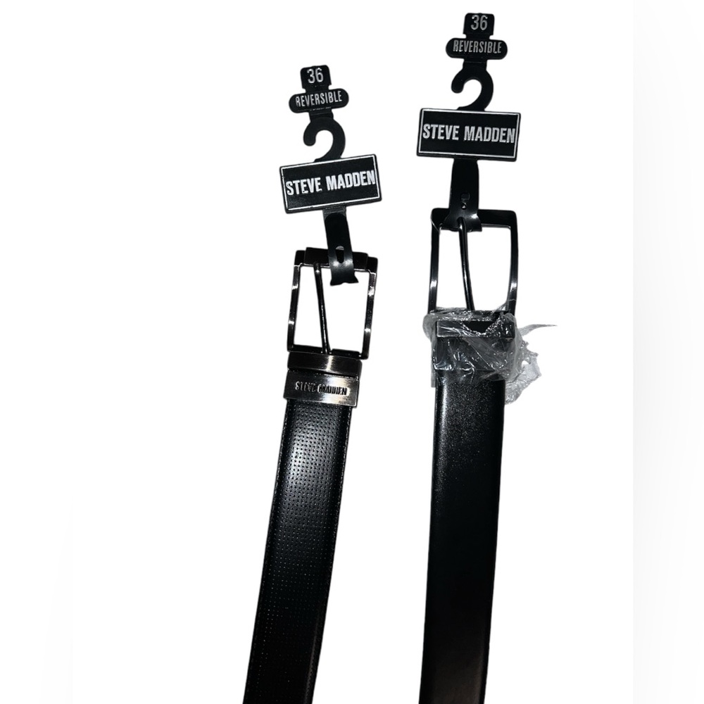 2 NEW Steve Madden Reversible Belts